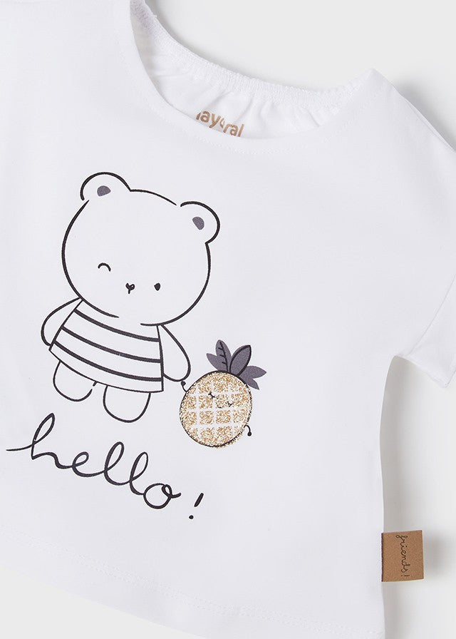 Conjunto de 2 peças ECOFRIENDS em malha de ananás curto ECOFRIENDS para menina Mayoral
