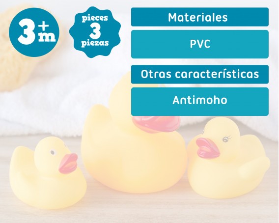 Set De 3 Patitos Para El Baño De Kiokids