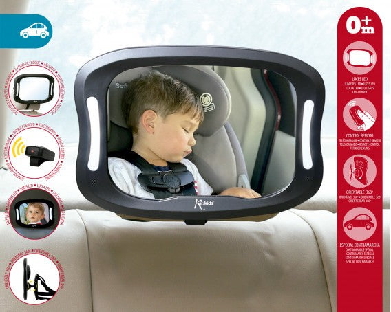 Espejo Retrovisor Con Led Y Control Remoto De Kiokids