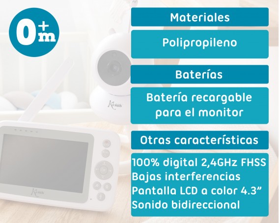 Vigilabebés 4.3" LCD De Kiokids