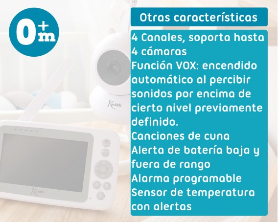 Vigilabebés 4.3" LCD De Kiokids