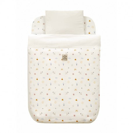 Conjunto de lençol de bebê com capa de edredom de reposição da Jané