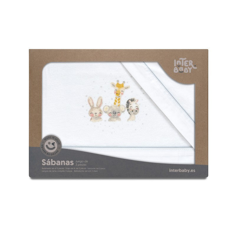 Triptico Minicuna franela Acuarela de Interbaby