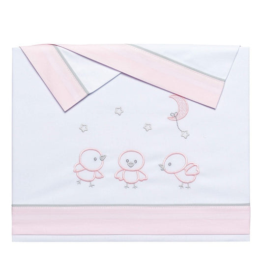 Juego Sábanas Cuna Franela Chicks  de Pekebaby