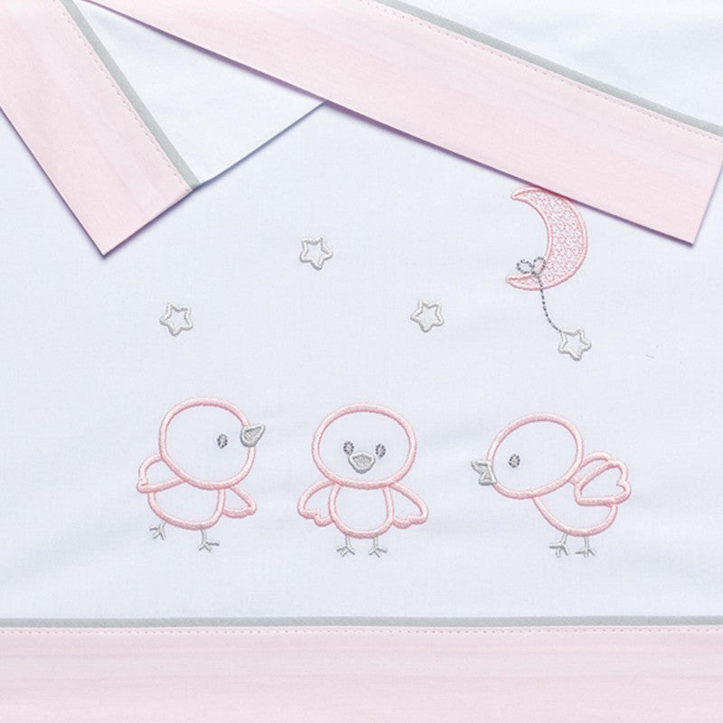 Conjunto de lençóis de flanela para berço Pekebaby Chicks