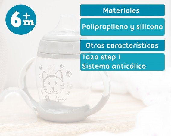 Taza De Aprendizaje Step 1 Gatito de Kiokids
