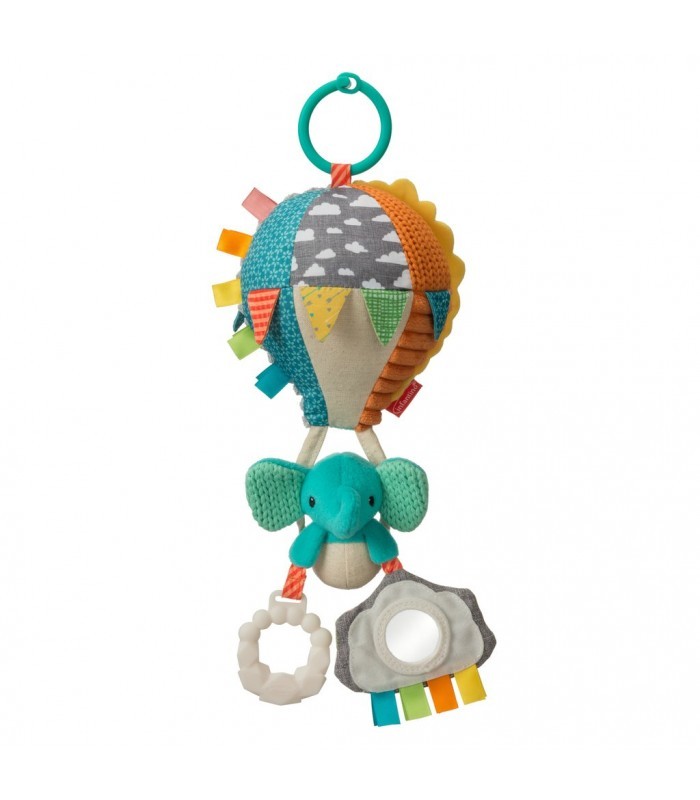 Brinquedo cabide com texturas de balão Infantino Elefande