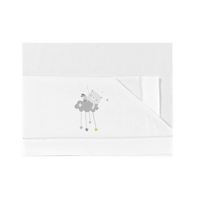 Tríptico Algodón Cuna 60x120 Conejo Menta de Pirulos