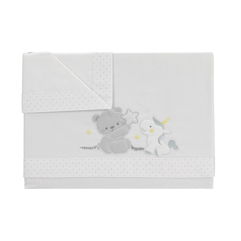 Juego de Sábanas Maxicuna Algodón Osito/Unicornio de Interbaby