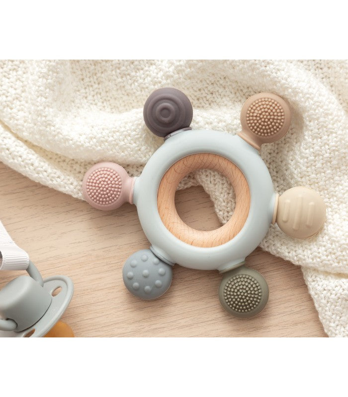 Mordedor Madera y Silicona Estrella +3Meses de Kiokids