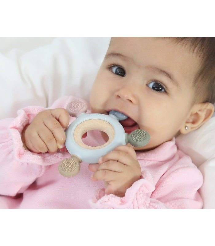Mordedor Madera y Silicona Estrella +3Meses de Kiokids