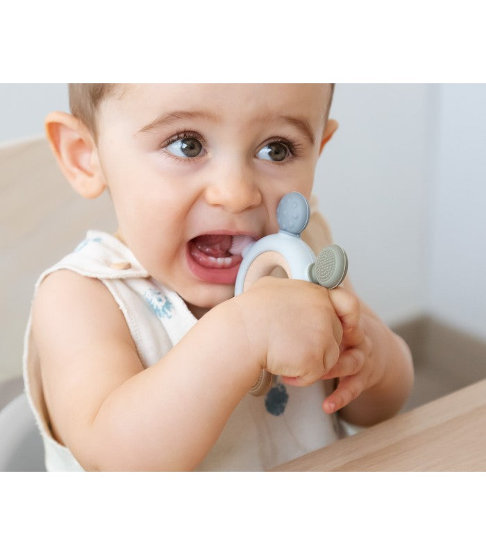 Mordedor Madera y Silicona Estrella +3Meses de Kiokids