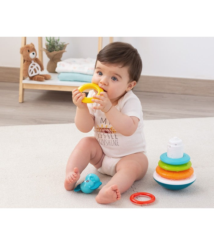 Juguete Tentesio Elefante Con Aros Encajables y Múscia de Kiokids