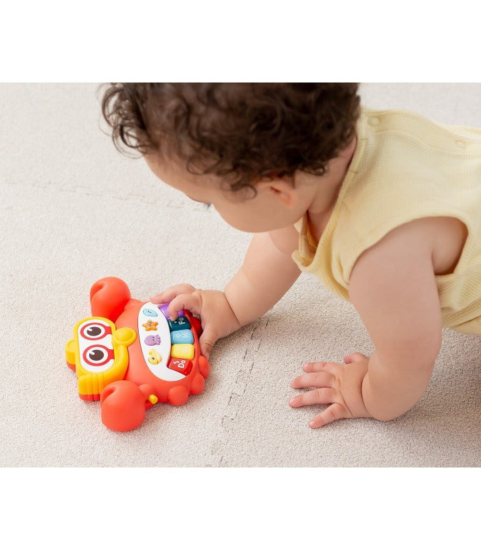 Brinquedo de piano em forma de caranguejo Kiokids