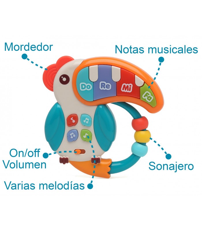 Juguete Piano con Forma de Tucán de Kiokids