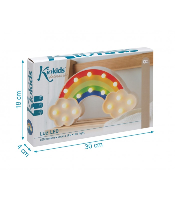 Lâmpada arco-íris com luz LED da Kiokids
