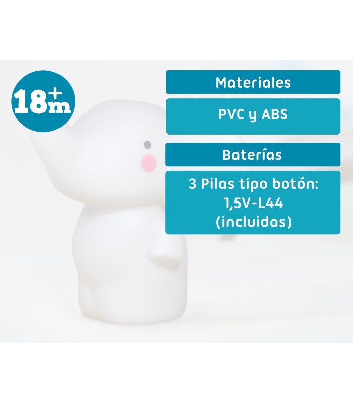 Luz noturna decorativa Kiokids Pequeno Elefante