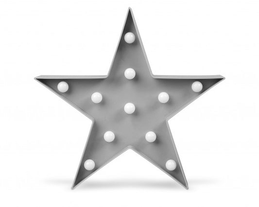 Lámpara Estrella Gris Con Luz Led De Kiokids