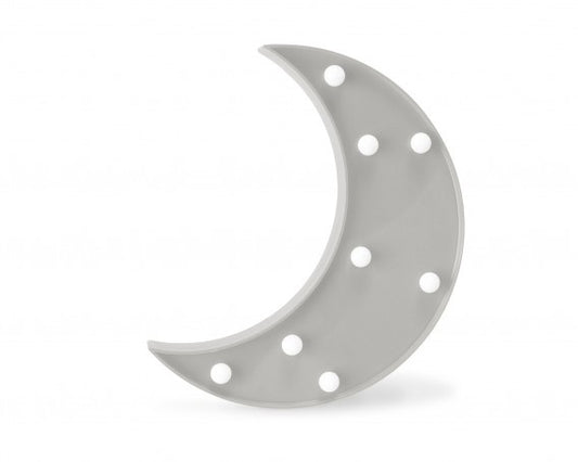 Lámpara Luna Gris Con Luz Led De Kiokids