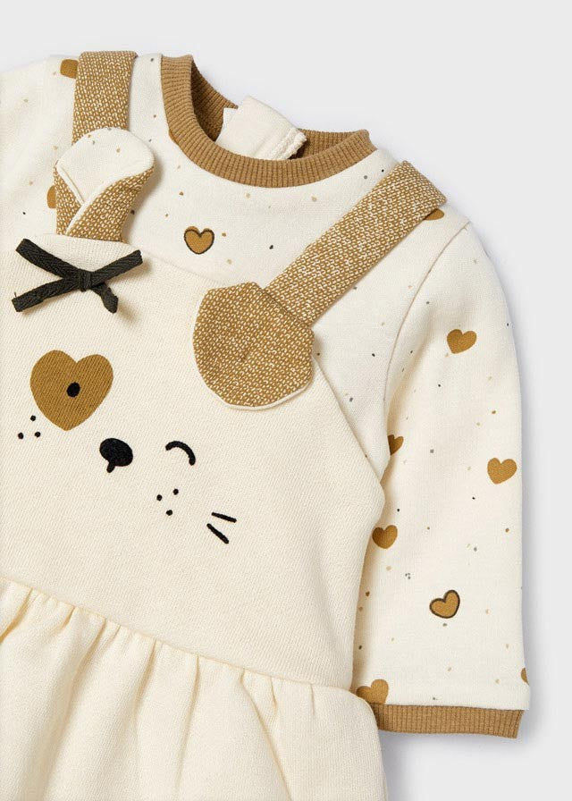 Vestido con diadema para recién nacida ECOFRIENDS Perrita de Mayoral