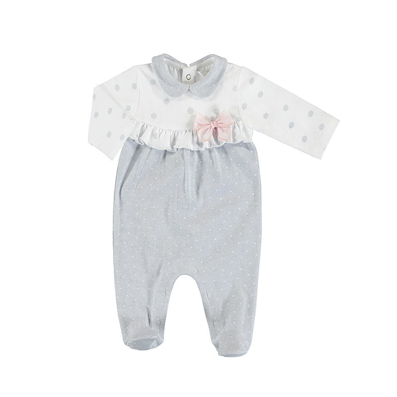 Pelele largo punto con lazo niña de Mayoral