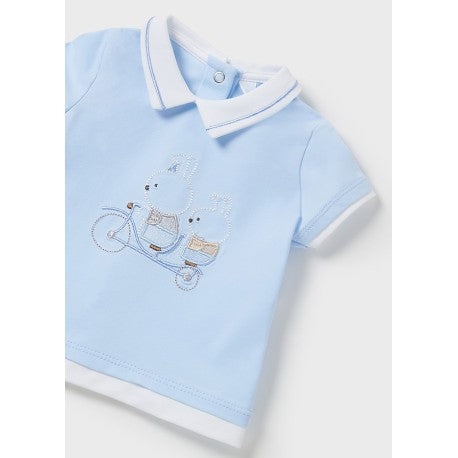 Conjunto 2 piezas conejitos camiseta y pantalón corto de Mayoral
