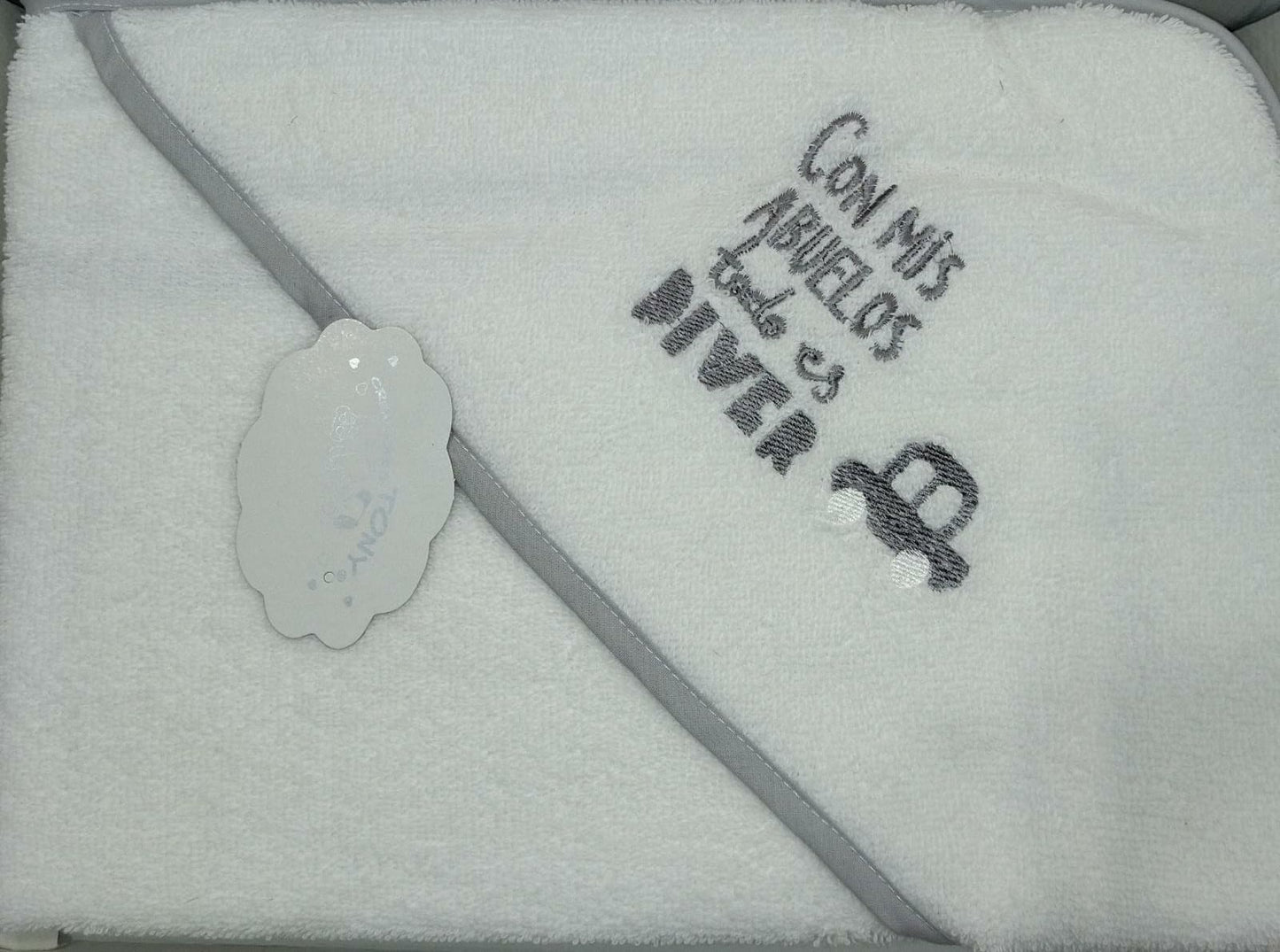 Capa de baño "con mis abuelos todo es diver" de Tony
