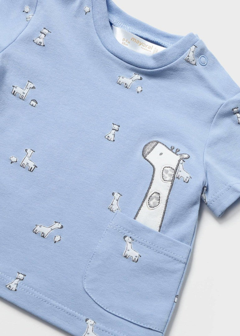 Conjunto de 2 peças de algodão sustentável Giraffes by Mayoral
