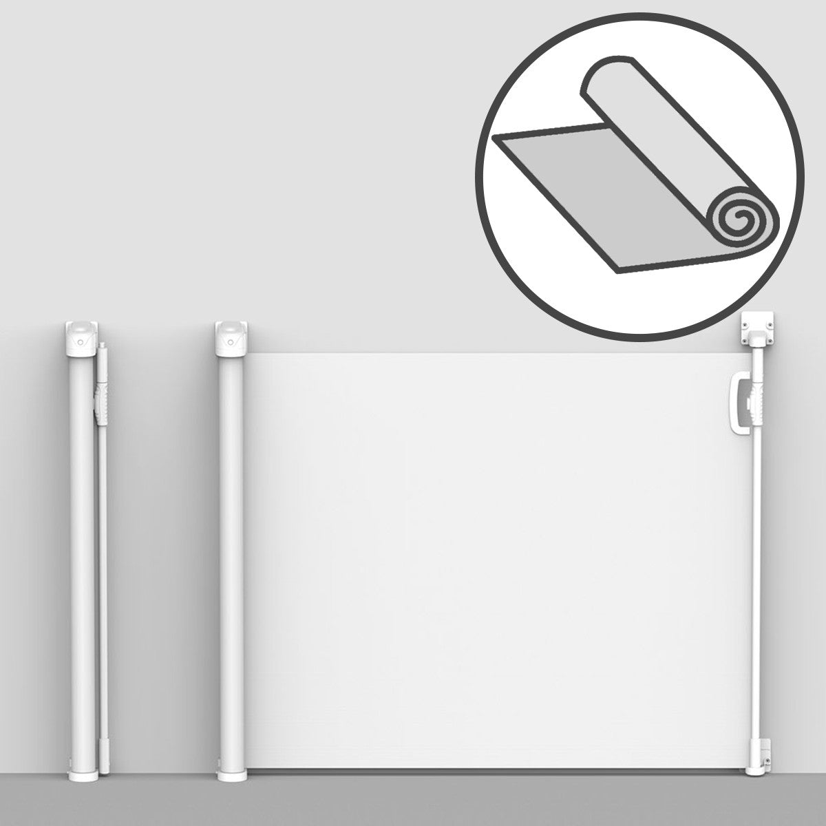Barreira de segurança retrátil para portas e escadas - Interior/Exterior até 140cm