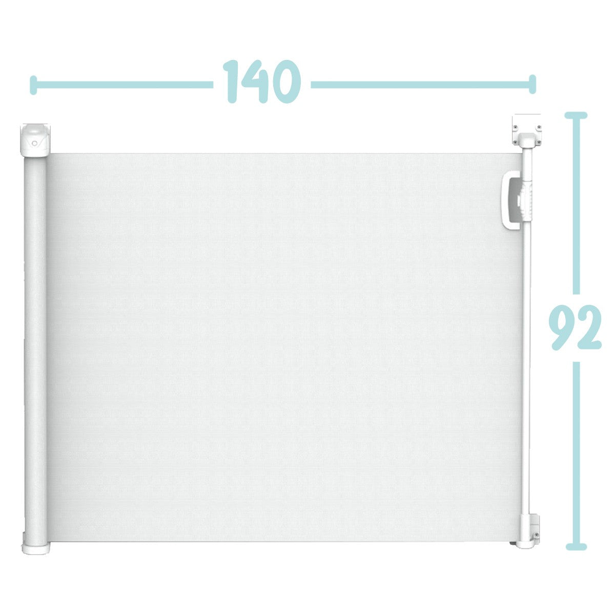 Barreira de segurança retrátil para portas e escadas - Interior/Exterior até 140cm
