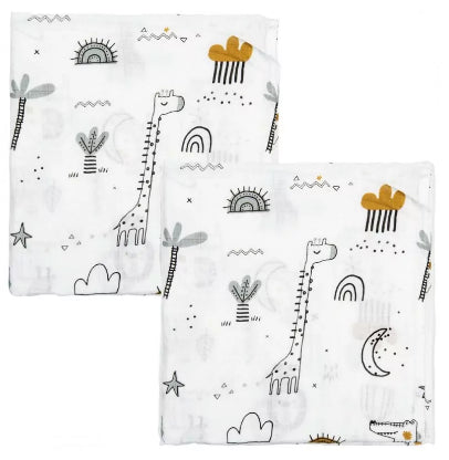 Pack 2 gasas bambú Jungla de Bimbidreams