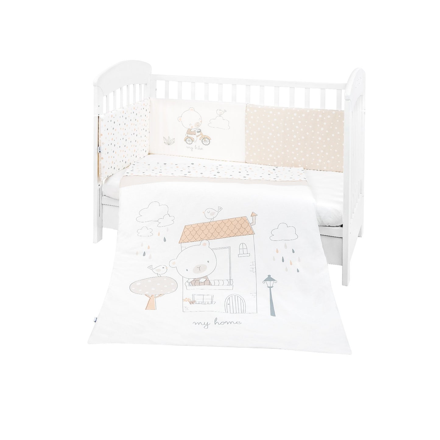 Edredón y protector cuna My Teddy 60x120cm de Kikkaboo