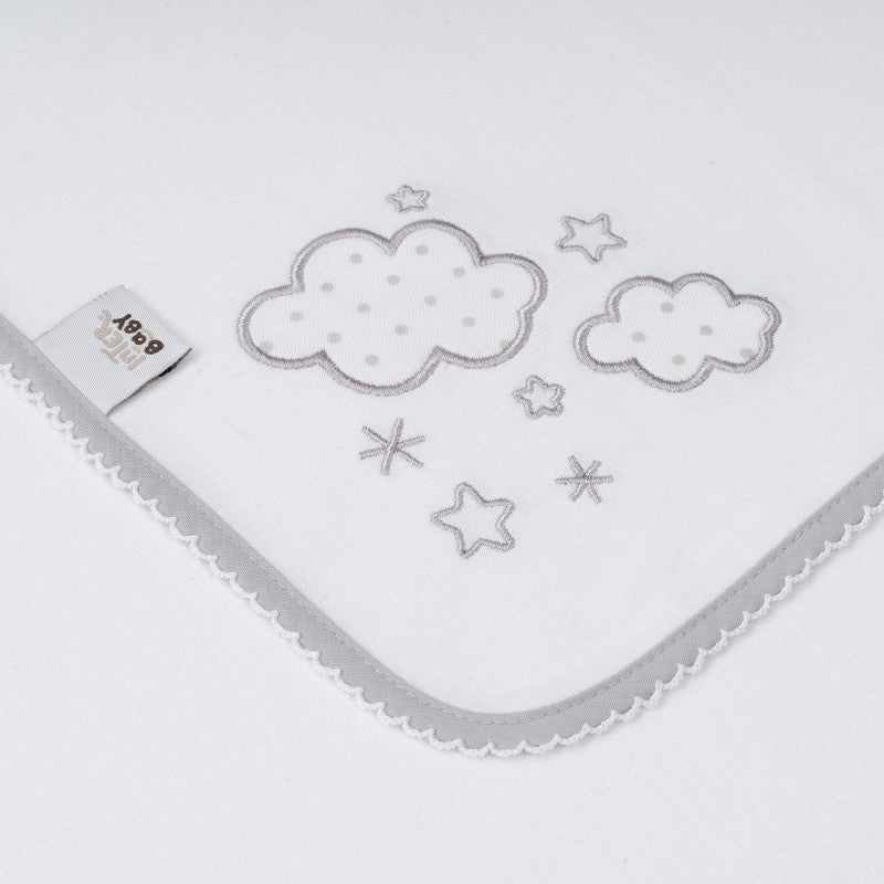 Gasa Bordada 100% algodón Nubes de Interbaby