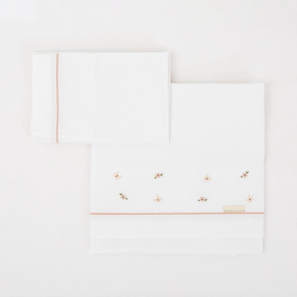 Juego sabanas algodon 100% 3 piezas Cuna Dalia de Bimbidreams