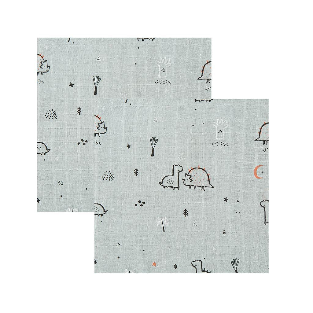 Pack 2 gasas bambú Jurasic de Bimbidreams