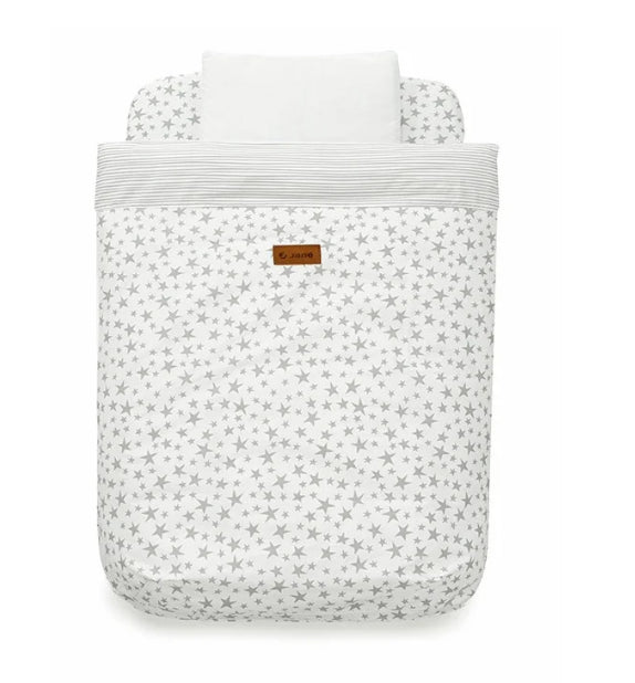 Conjunto de lençol de bebê com capa de edredom de reposição da Jané