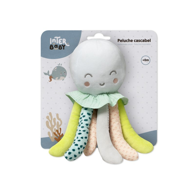 Peluche Grande Sonajero Pulpo de Interbaby