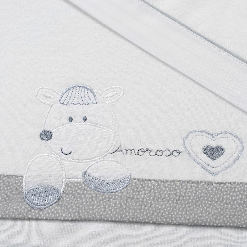 Sábanas Cuna Franela Corazón Amoroso Interbaby