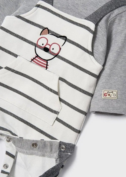 Pelele peto con estampado coches/perrito ECOFRIENDS de Mayoral