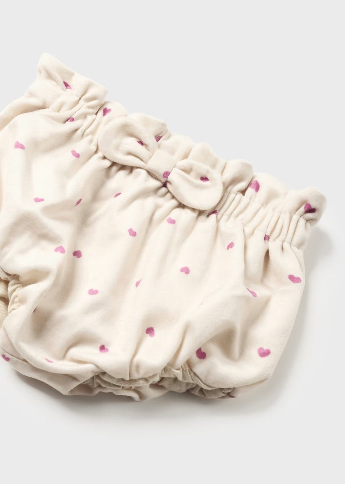 Short de terciopelo estampado Corazones 2236 Mayoral