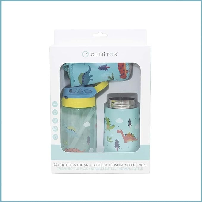 Set Botella Tritán + Botella Térmica Acero Inoxidable Olmitos