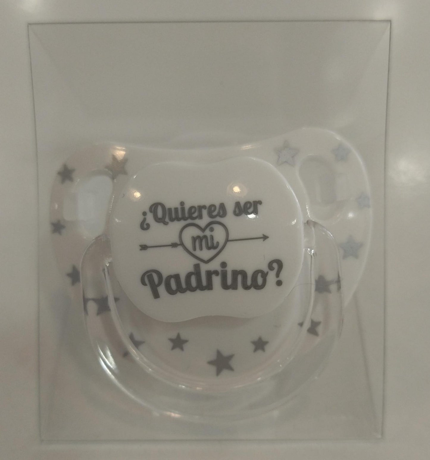 Chupete "¿Quieres Ser Mi Padrino?" Estrellitas 0-6 m de Mi Pipo