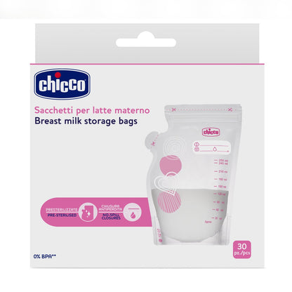 Bolsas conservación de leche materna 30 ud CHICCO
