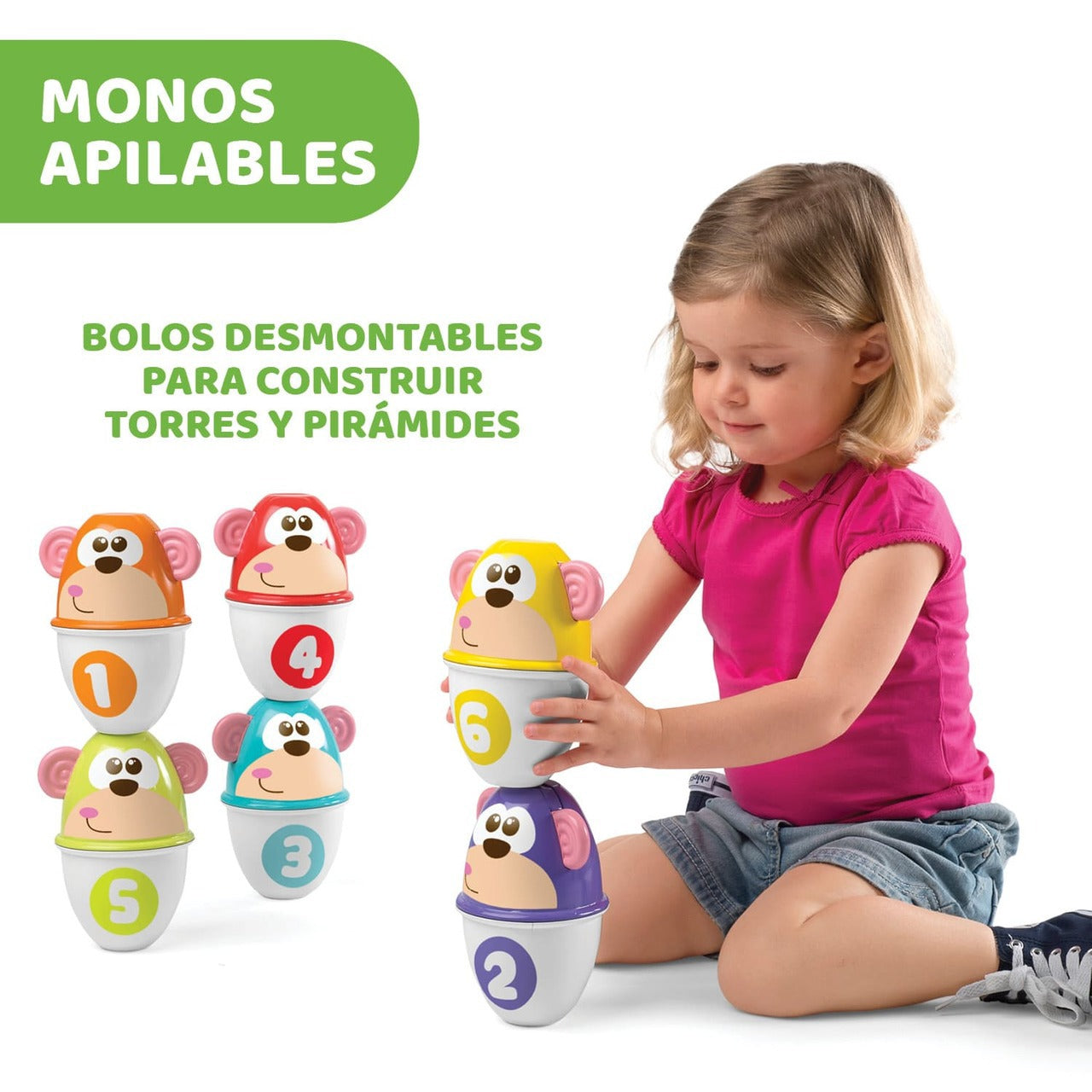 Bolos apilables Monkey Strike de Chicco
