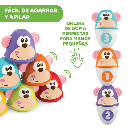 Bolos apilables Monkey Strike de Chicco