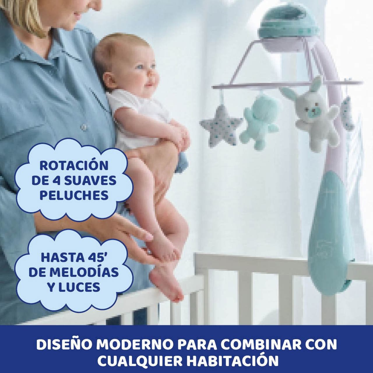 Carrusel Musical con Proyector Arcoíris de Chicco