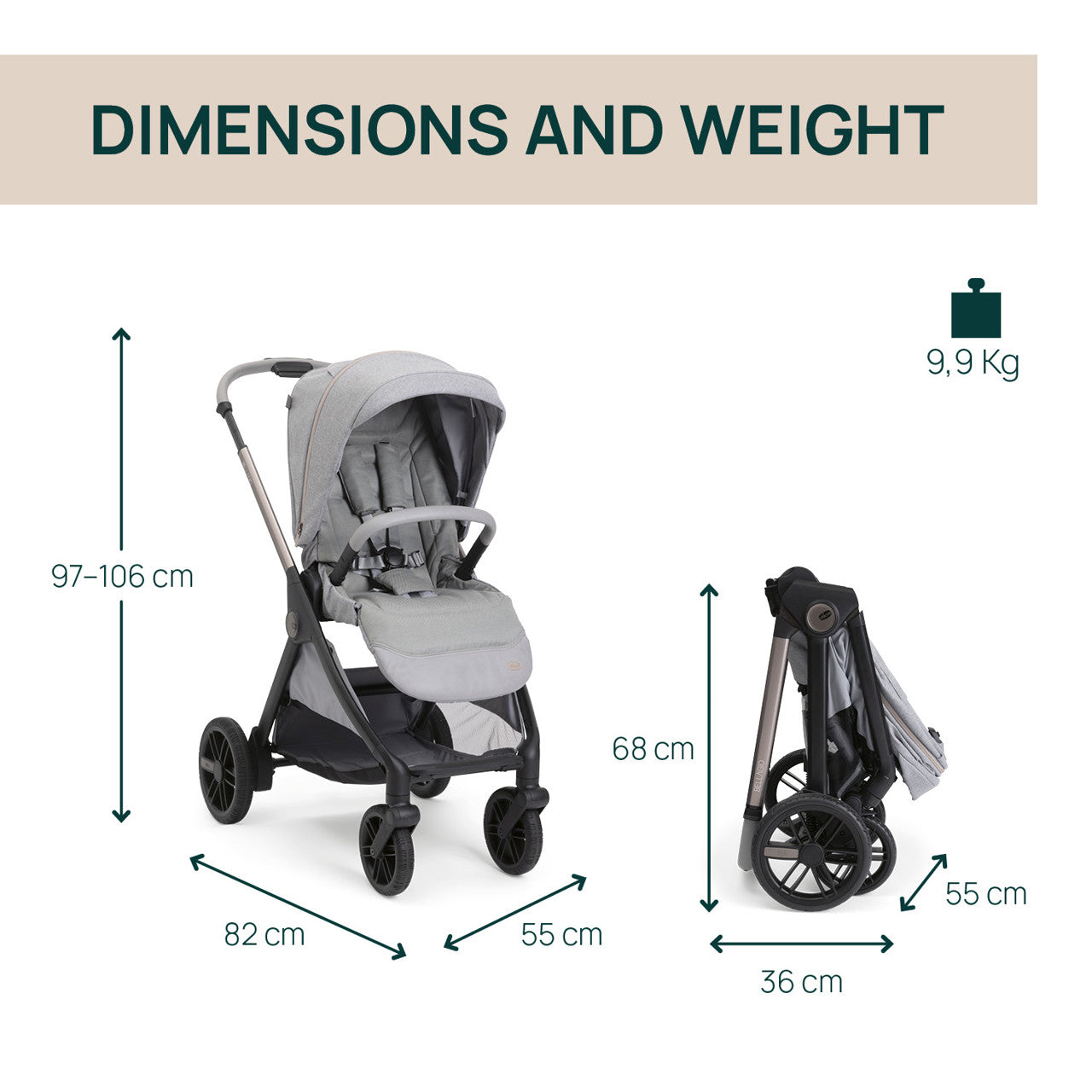 Duo cochecito  Bellagio 2.0 fir tree de Chicco