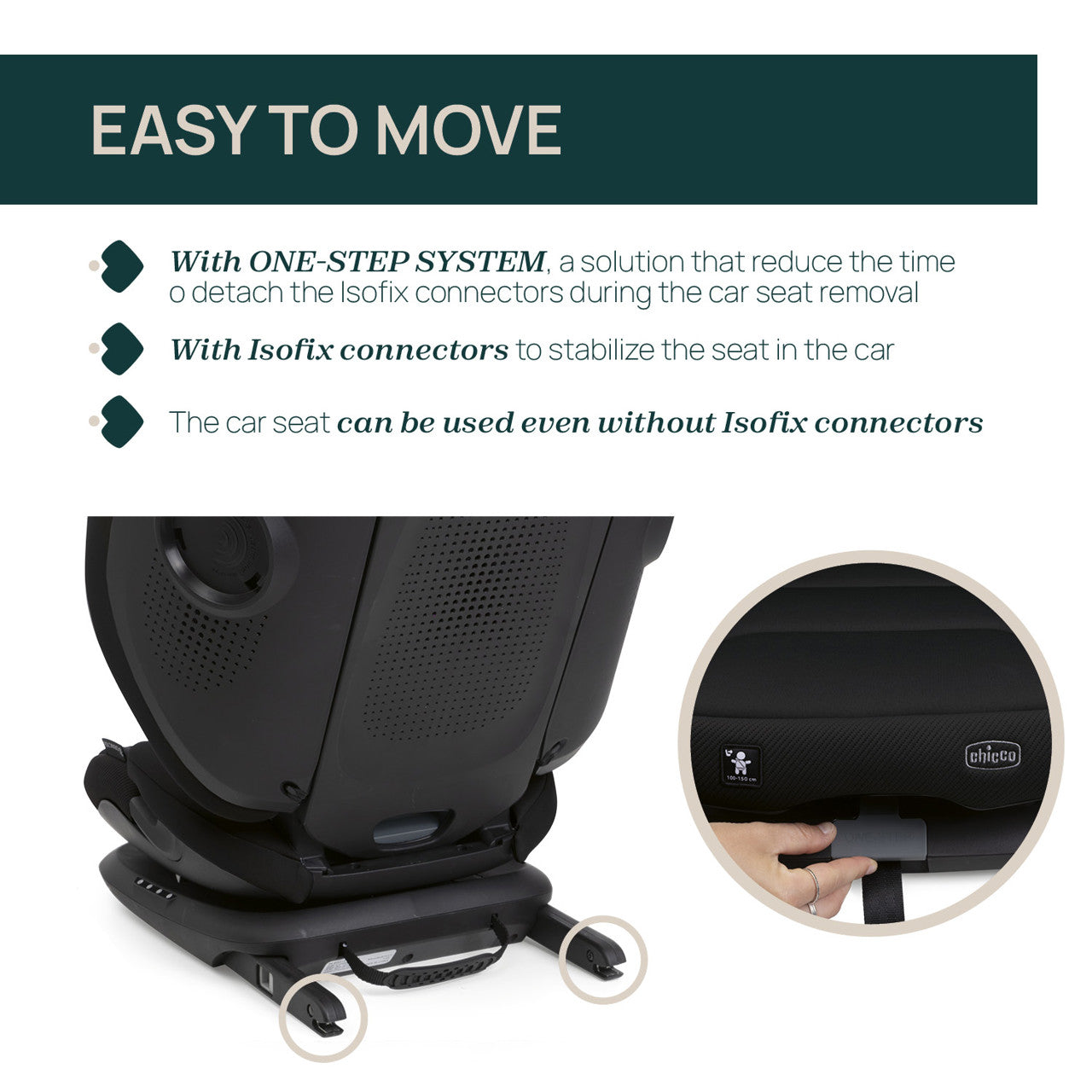 Silla de Auto fold&go S POSH (100-150 cm) de CHICCO