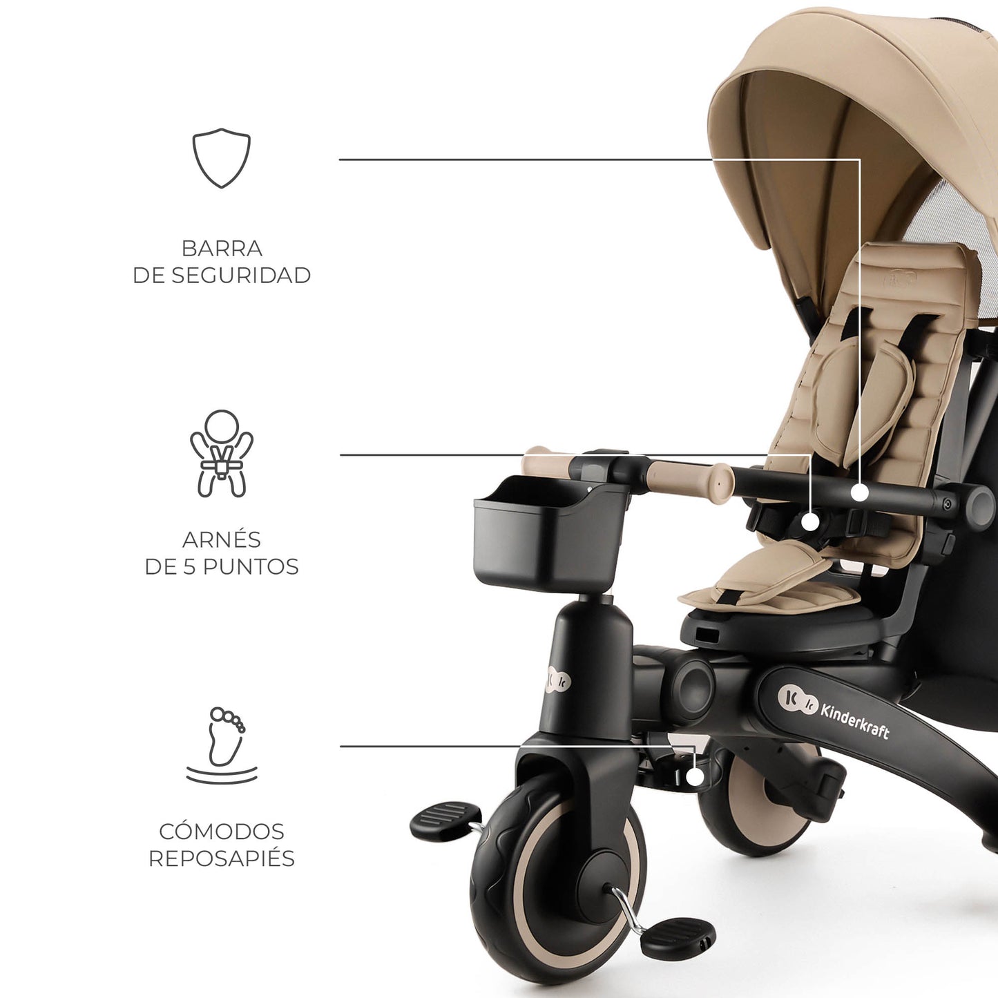 Triciclo Evolutivo 5 en 1 Jazz2 de Kinderkraft