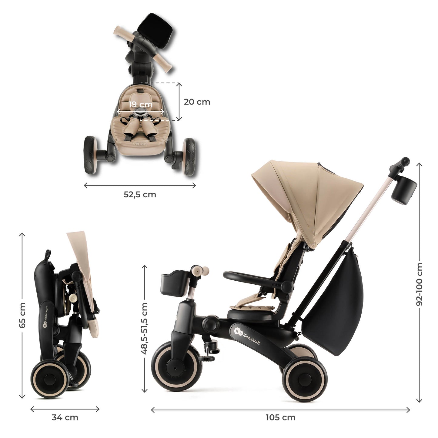 Triciclo Evolutivo 5 en 1 Jazz2 de Kinderkraft